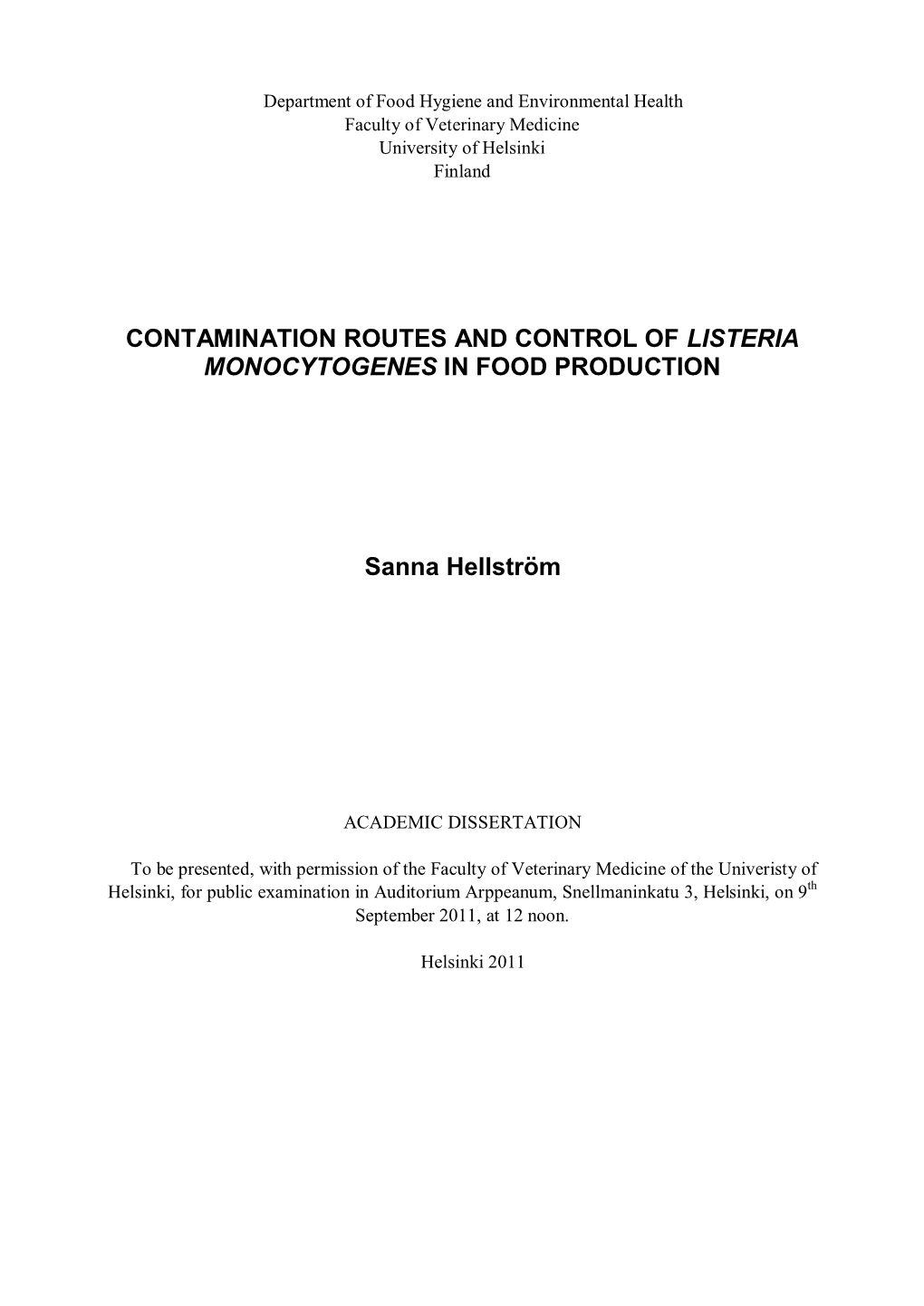 contamination-routes-and-control-of-listeria-monocytogenes-in-food