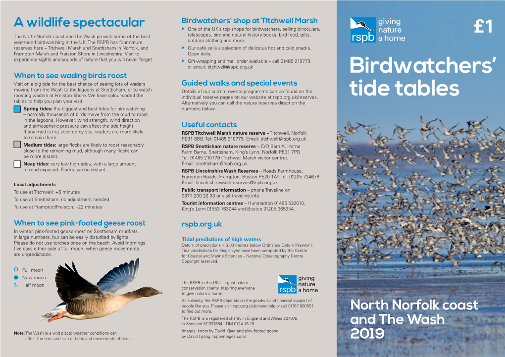 Birdwatchers' Tide Tables