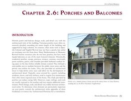 Chapter 2.6-Porches and Balconies