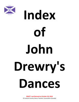 Index of John Drewry's Dances