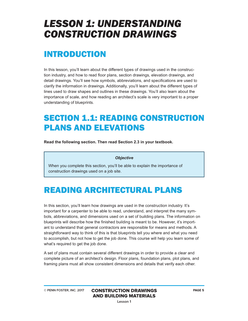 Lesson 1 Understanding Construction Drawings DocsLib