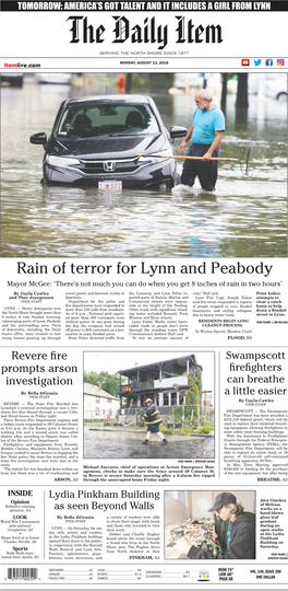 Rain of Terror for Lynn and Peabody Mayor Mcgee: ‘There’S Not Much You Can Do When You Get 8 Inches of Rain in Two Hours’