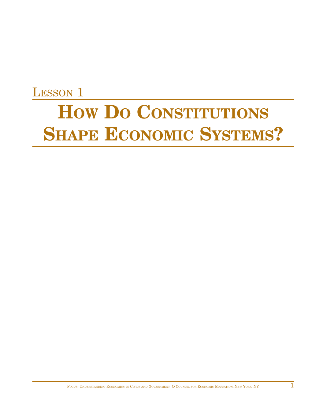 How Do Constitutions Shape Economic Systems?