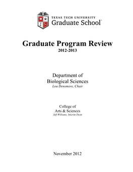 Graduate Program Review 2012-2013
