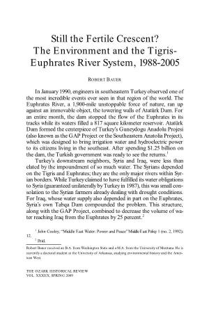 The Environment and the Tigris- Euphrates River System, 1988-2005