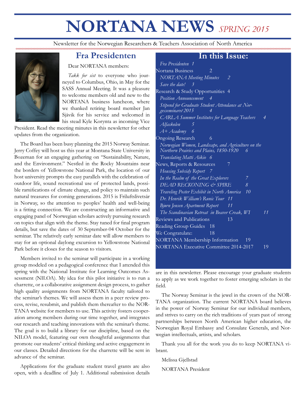 Nortana News Spring 2015