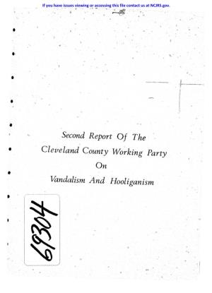 Second Report of The' Cleveland County Working Party on Vandalism And. Hooliganism