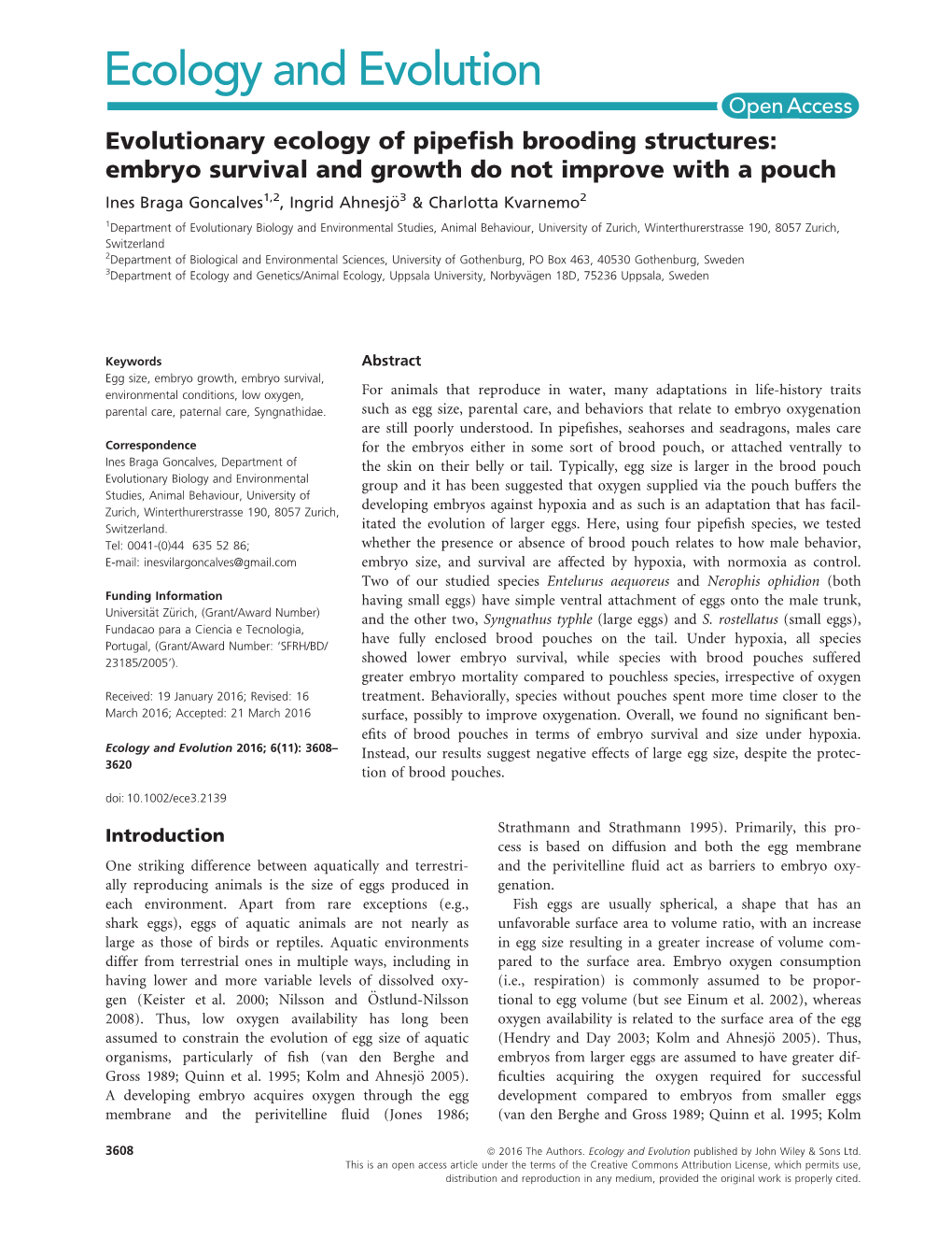 Embryo Survival and Growth Do Not Improve with a Pouch