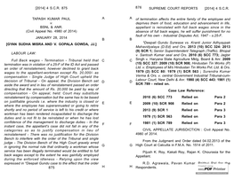 SUPREME COURT REPORTS [2014] 4 S.C.R. a B C D E F G H a B C D E F G H 876 TAPASH KUMAR PAUL V. BSNL & ANR. (Civil Appeal