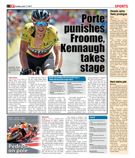 Porte Punishes Froome, Kennaugh Takes Stage