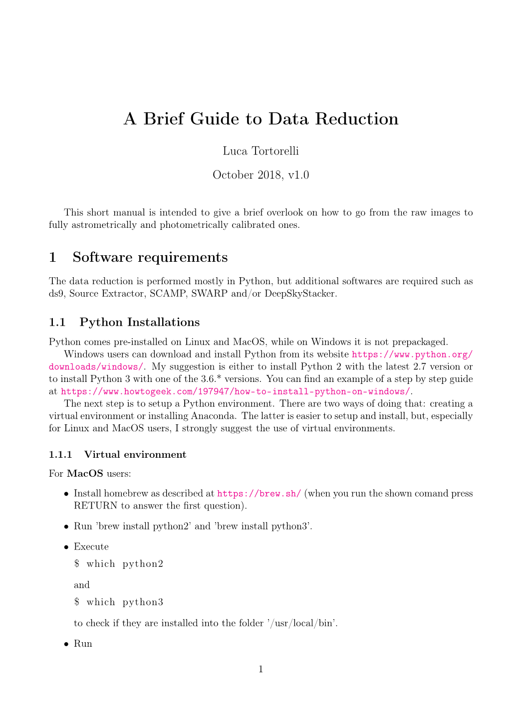 A Brief Guide to Data Reduction