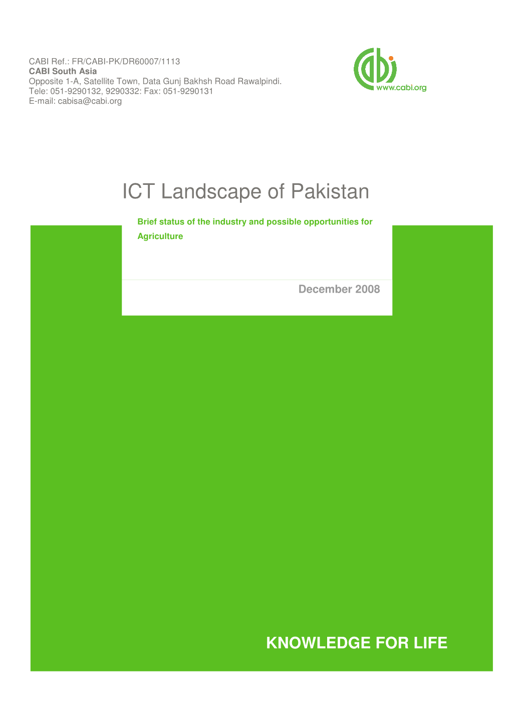 ICT Landscape of Pakistan