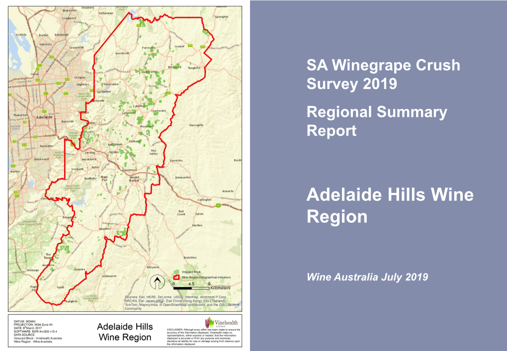 Adelaide Hills Wine Region