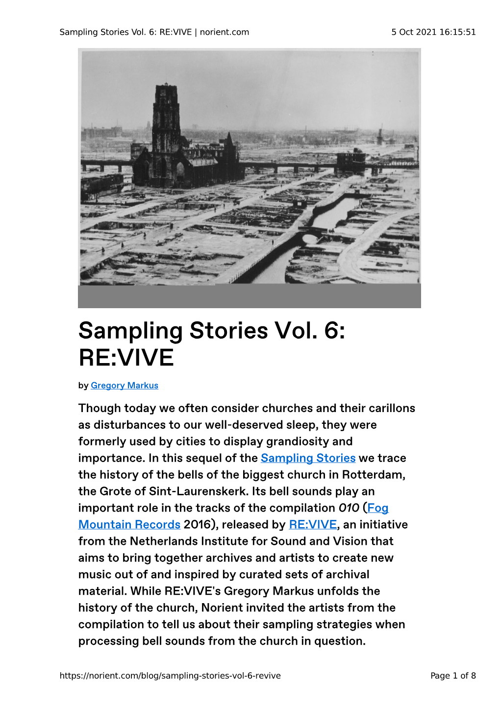 Sampling Stories Vol. 6: RE:VIVE | Norient.Com 5 Oct 2021 16:15:51