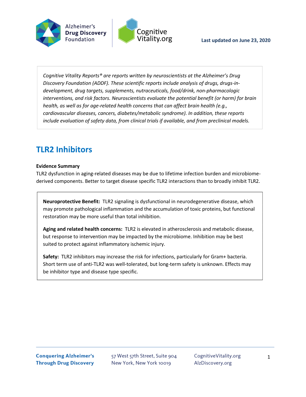 TLR2 Inhibitors