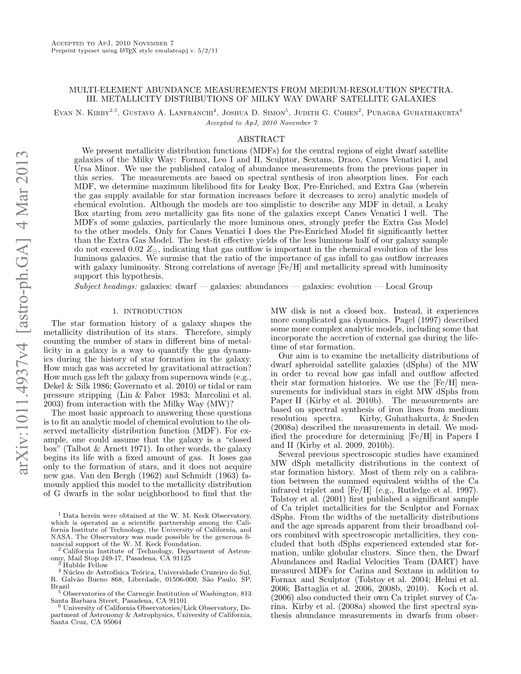 Multi-Element Abundance Measurements from Medium