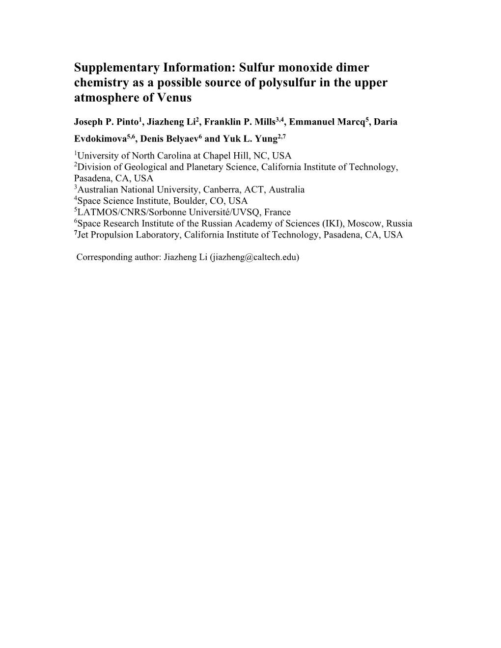 Sulfur Monoxide Dimer Chemistry As a Possible Source of Polysulfur in the Upper Atmosphere of Venus