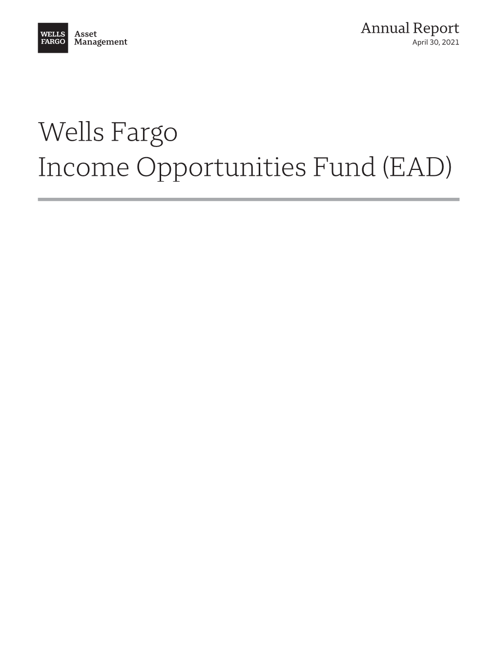 Wells Fargo Income Opportunities Fund (EAD)