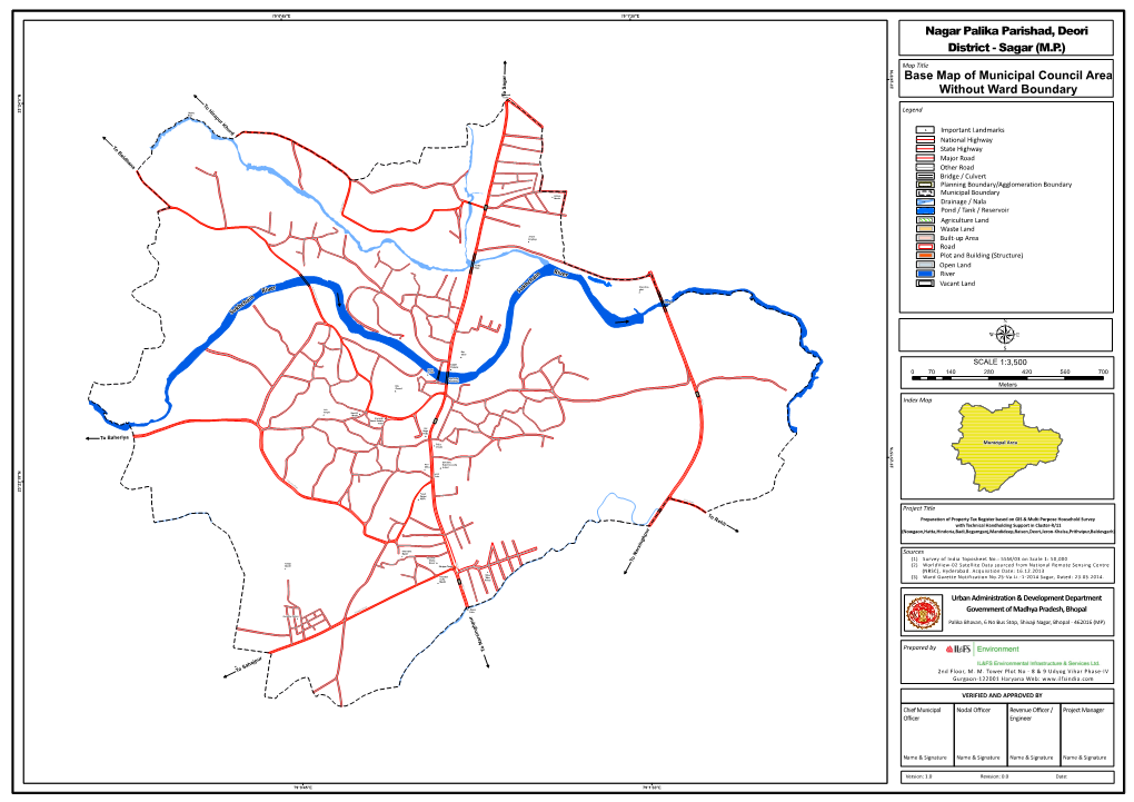 Base Map of Municipal Council Area Without Ward Boundary