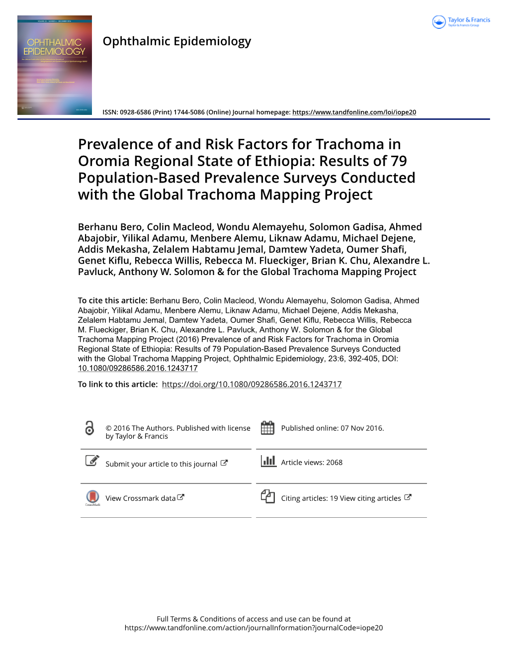 Prevalence of and Risk Factors For