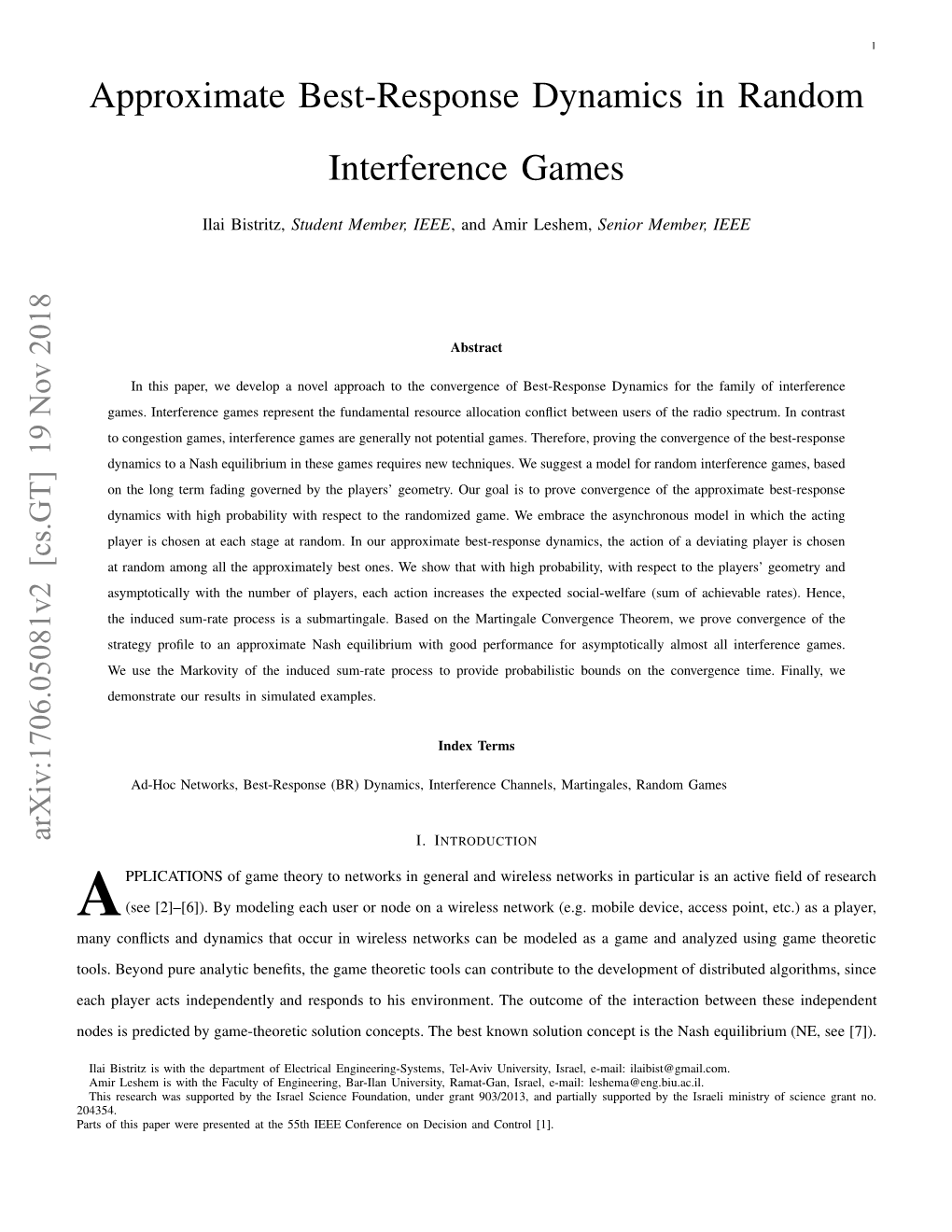 Approximate Best-Response Dynamics in Random Interference