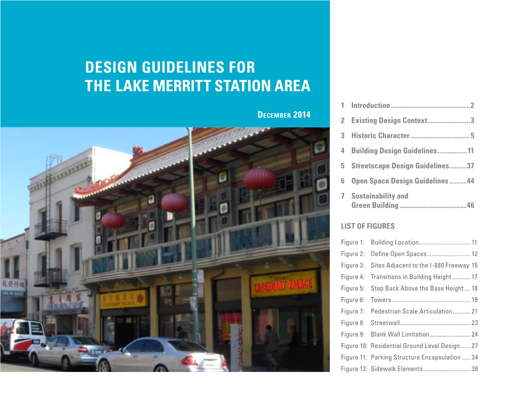 DESIGN GUIDELINES for the LAKE MERRITT STATION AREA 1 Introduction