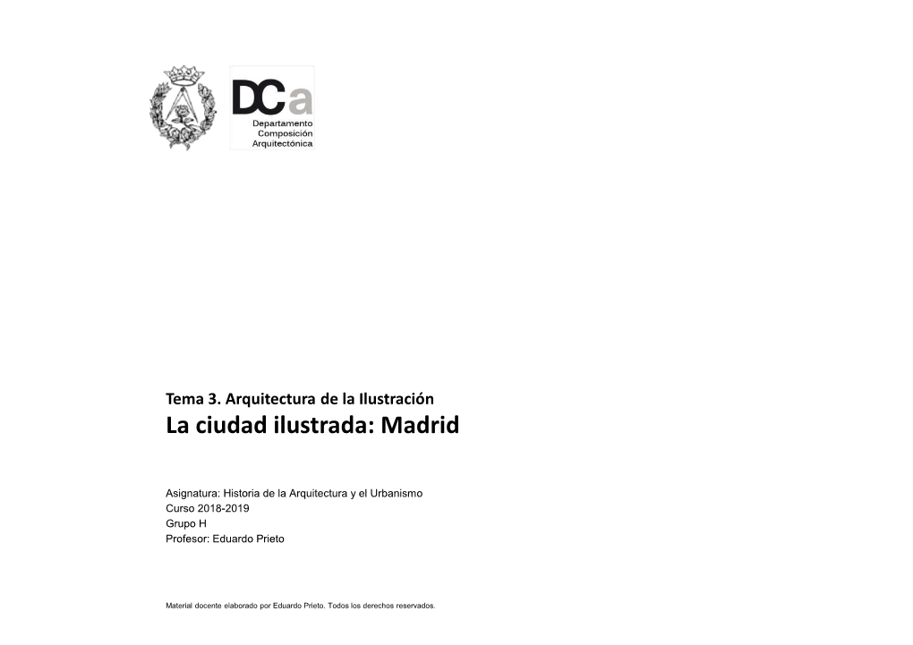 La Ciudad Ilustrada: Madrid