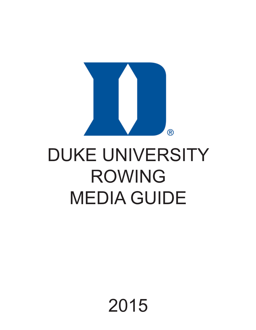 Duke University Rowing Media Guide 2015