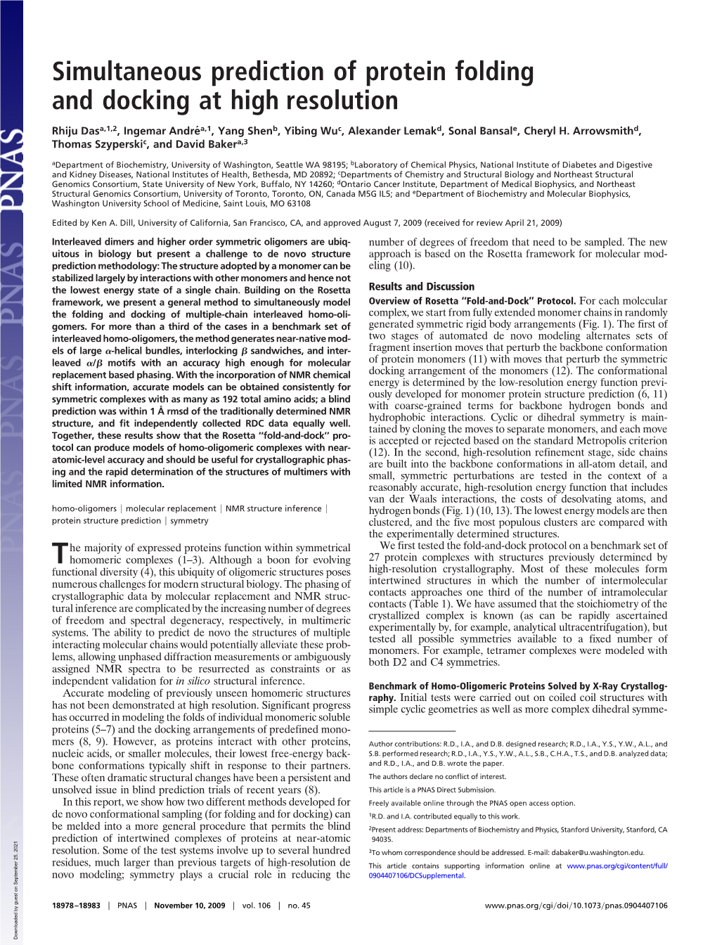 Simultaneous Prediction of Protein Folding and Docking at High Resolution