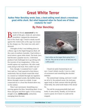 Great White Terror Author Peter Benchley Wrote Jaws, a Best-Selling Novel About a Monstrous Great White Shark