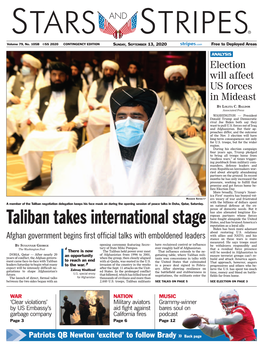 Taliban Takes International Stage Reputation As a Loyal Ally