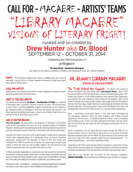 VISIONS of LITERARY FRIGHT! Curated and Co-Created by Drew Hunter Aka Dr