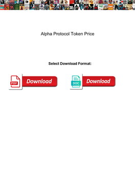 Alpha Protocol Token Price