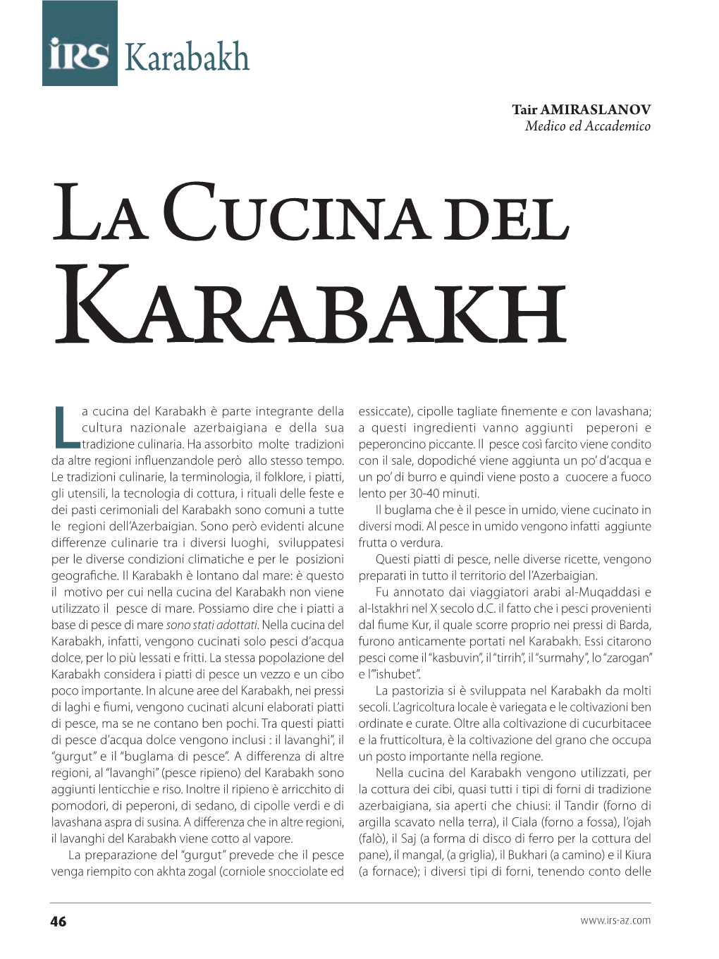 La Cucina Del Karabakh