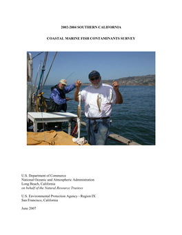 Southern California Coastal Marine Fish Contaminant Survey Report