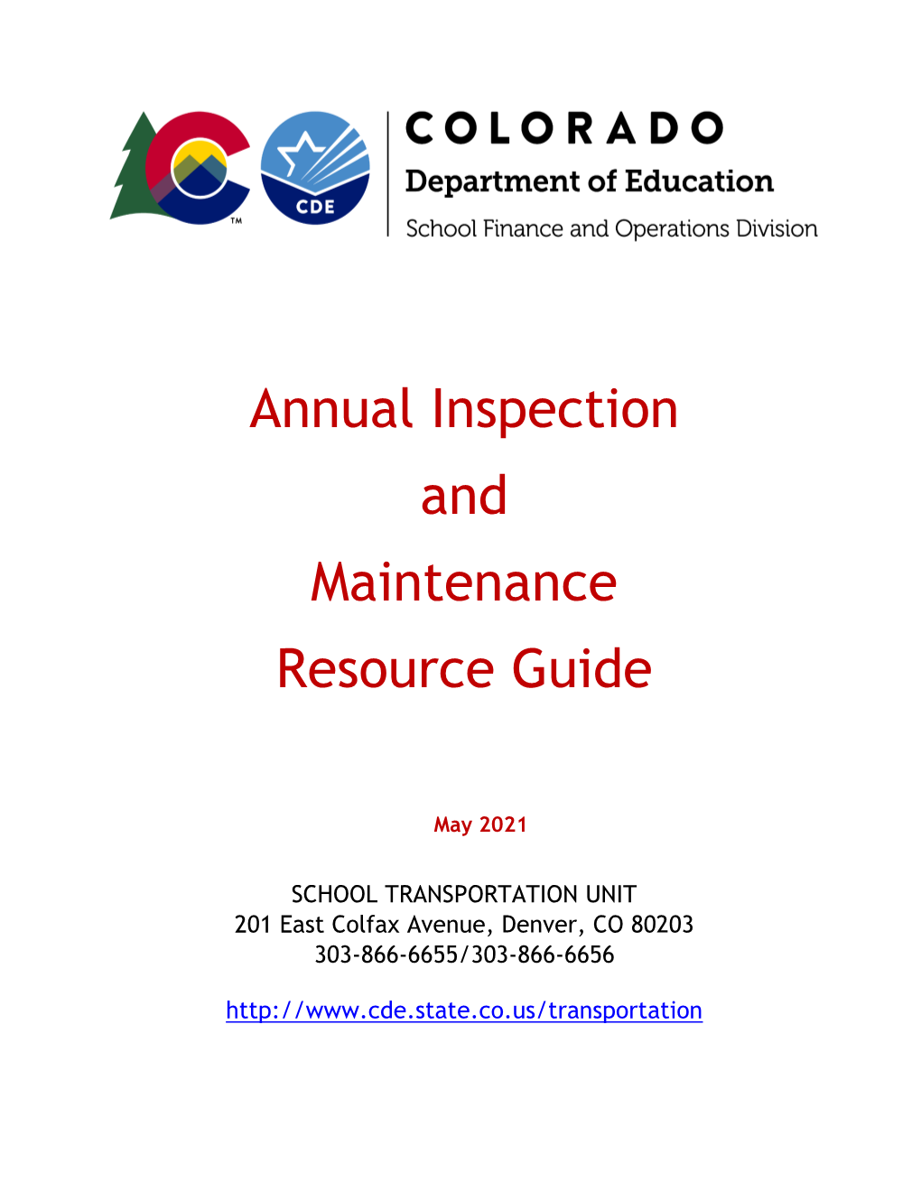 Annual Inspection and Maintenance Resource Guide