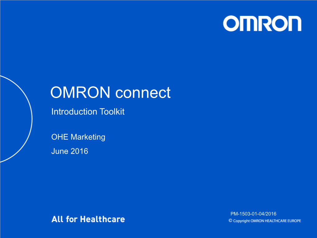 OMRON Connect Introduction Toolkit