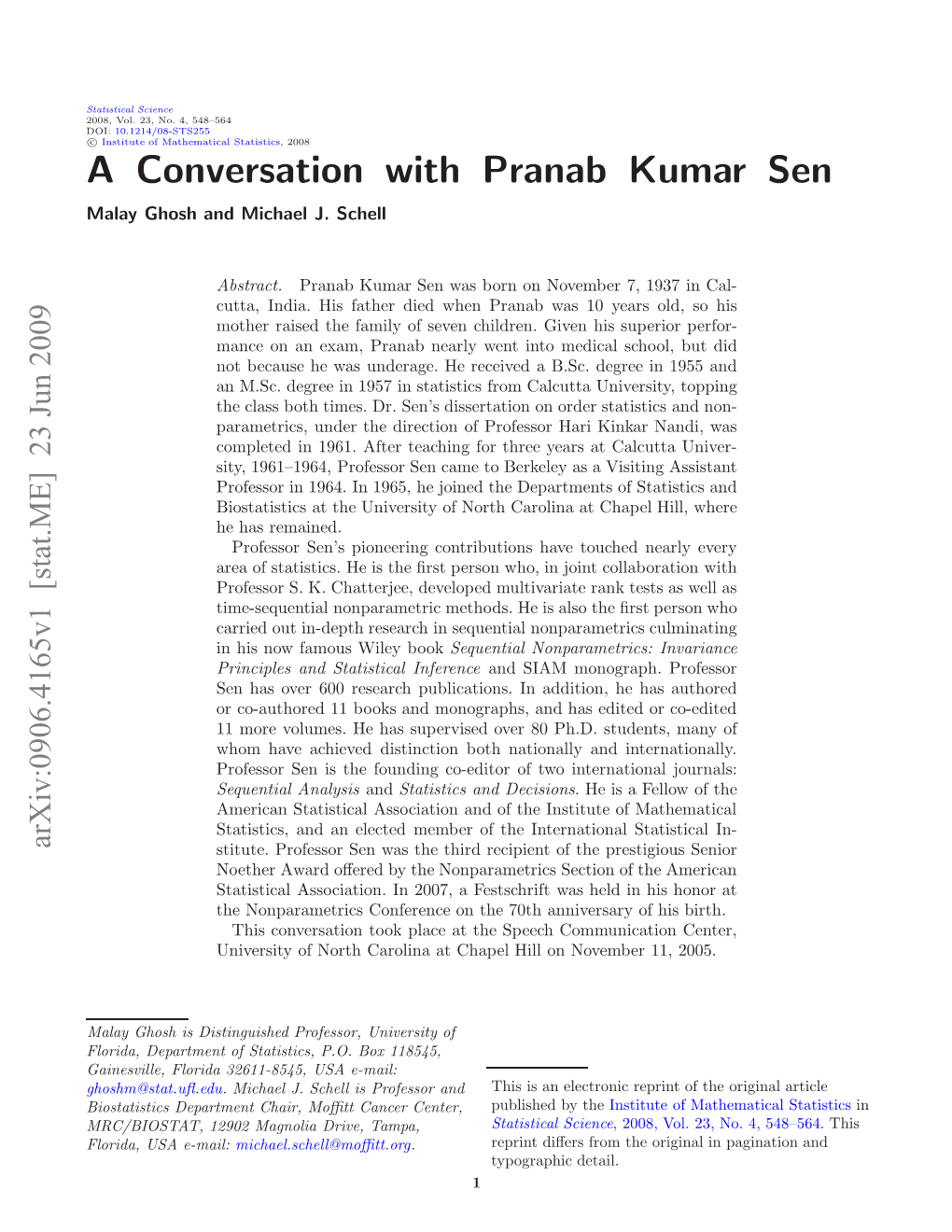 A Conversation with Pranab Kumar
