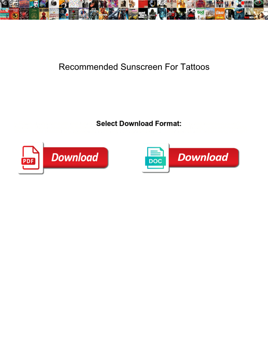 Recommended Sunscreen for Tattoos