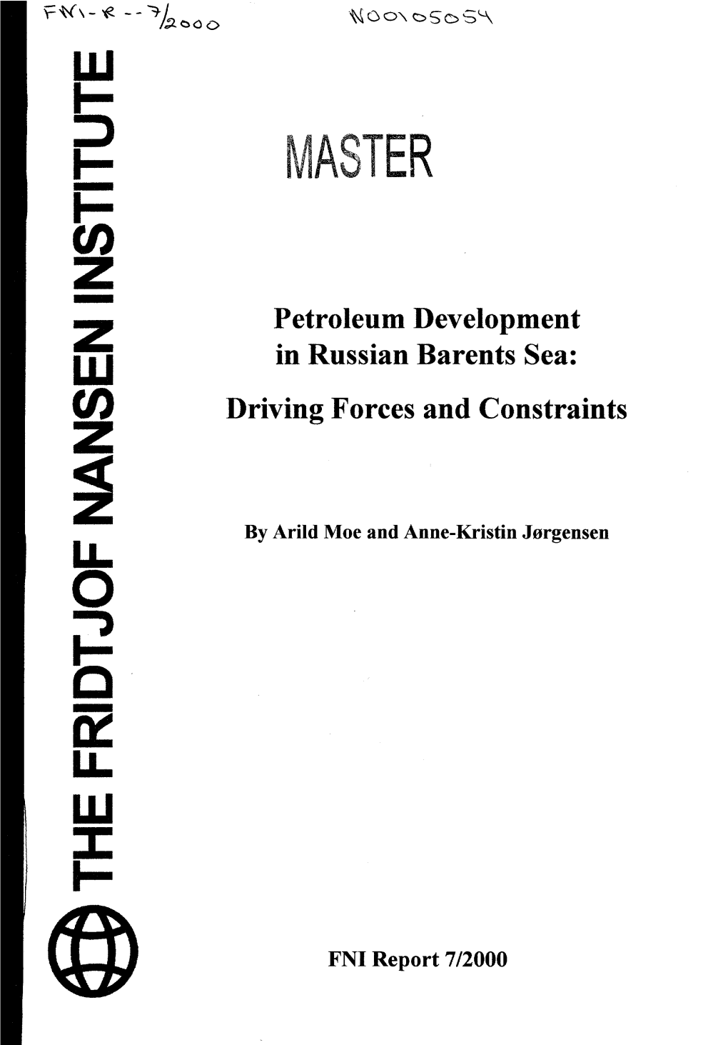 MASTER U) Z Petroleum Development in Russian Barents Sea