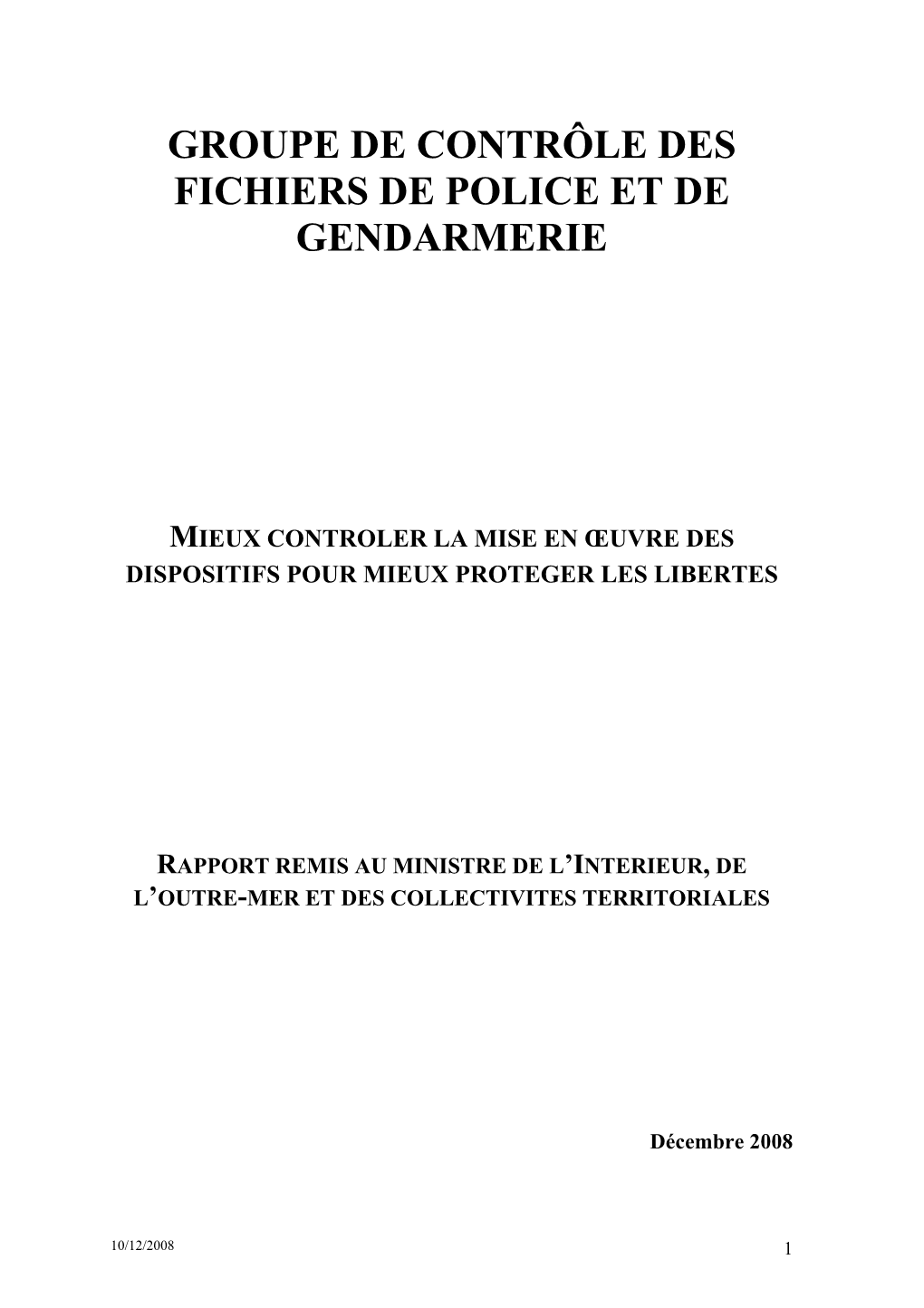 Groupe De Contrôle Des Fichiers De Police Et De Gendarmerie