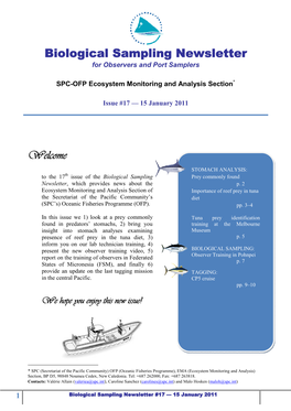 SPC Biological Sampling Newsletter-Issue#17-Jan11