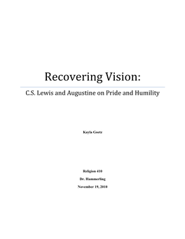 Recovering Vision: C.S