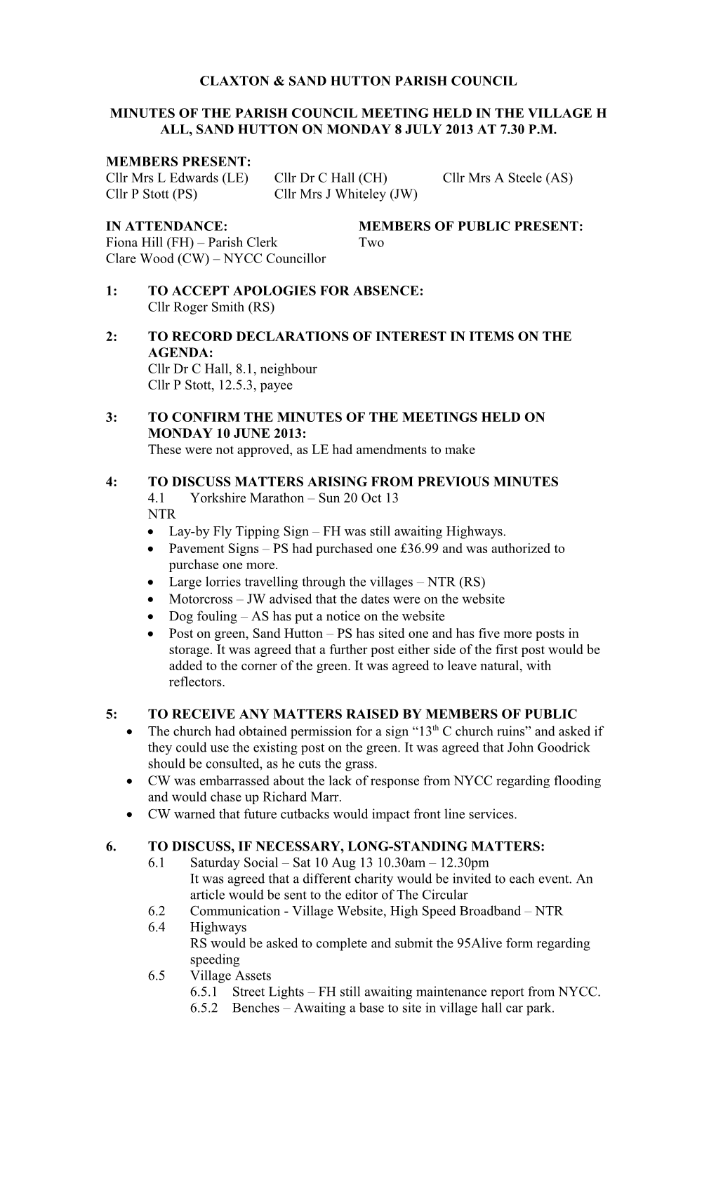 Stockton-On-The-Forest Parish Council