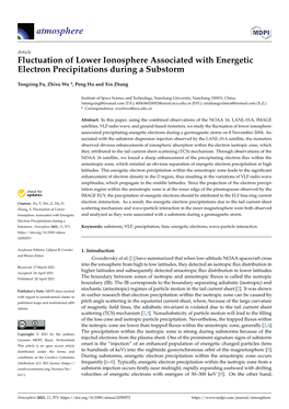 Fluctuation of Lower Ionosphere Associated with Energetic Electron Precipitations During a Substorm
