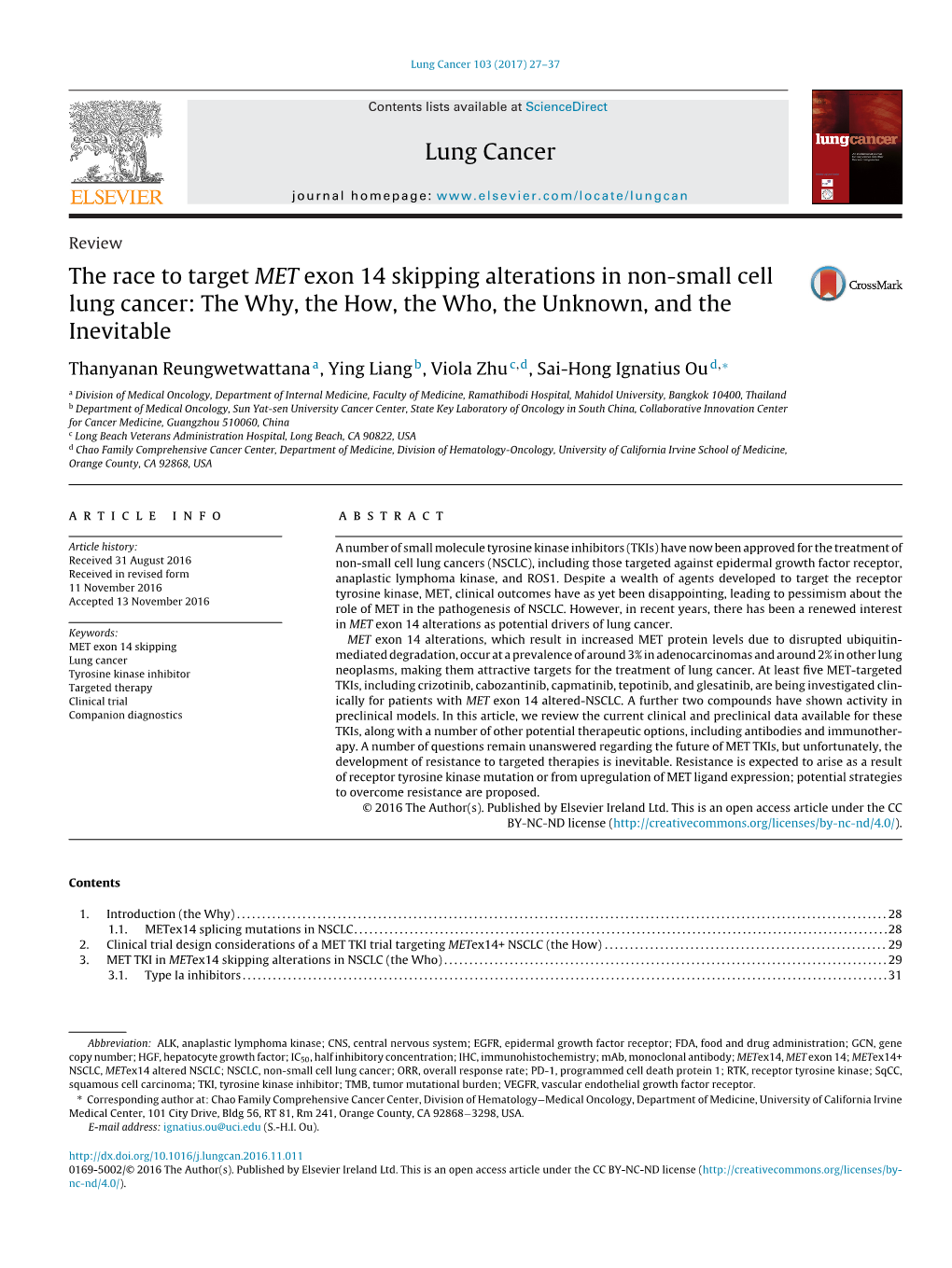 The Race to Target MET Exon 14 Skipping Alterations in Non-Small Cell