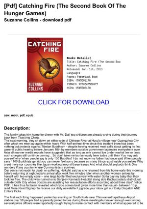 [Pdf] Catching Fire (The Second Book of the Hunger Games) Suzanne Collins - Download Pdf