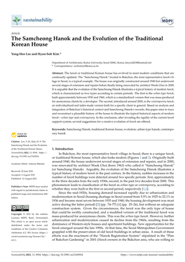 The Samcheong Hanok and the Evolution of the Traditional Korean House