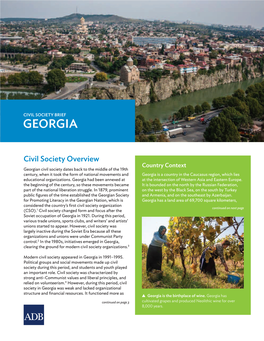 Civil Society Brief: Georgia