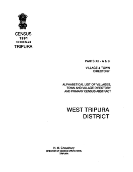 Village and Townwise Primary Census Abstract, Dhalai , Part a & B